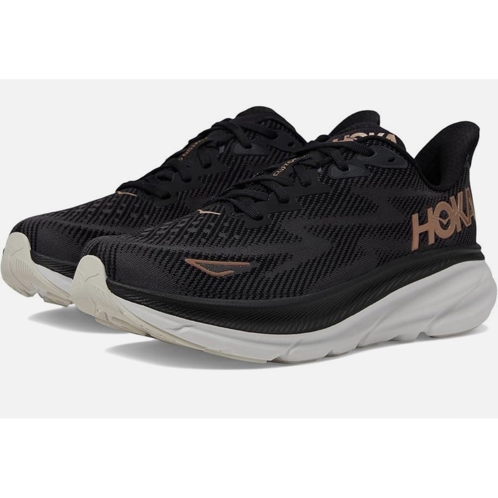 Hoka One One Clifton 9 Running Shoes Womens Shoes 9.5 B Black / Rose Athletic